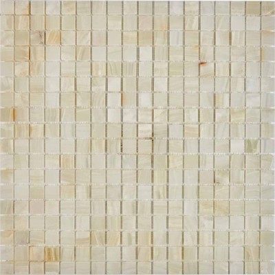 Мозаика PIX200 White onyx из оникса полированная 15x15 305х305х6