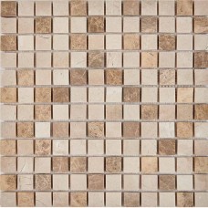 Мозаика PIX276 Emperador Light, Crema Nova из мрамора матовая 23x23 305х305x6