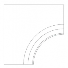 Керамогранит 620090000926 Rinascente Grey Bordo Curvilineo Svasato Round LASTRA 20mm 60x60