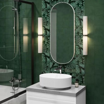 Плитка 17070 Сантана зеленый темный глянцевый 15х15