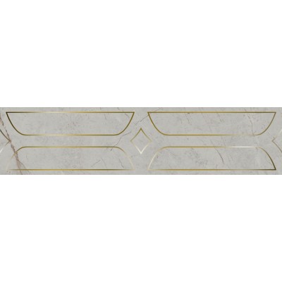 Плитка KMB3STA001BR Бордюр Ифран серый светлый глянцевый обрезной 60x14,5x0,9