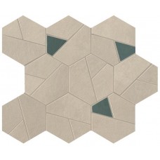 Мозаика A0QO Boost Pro Cream Mosaico Hex Blue 25x28,5