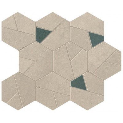 Мозаика A0QO Boost Pro Cream Mosaico Hex Blue 25x28,5