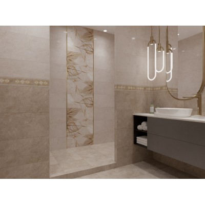 Плитка TP3688F2 Декор Ирида Листья 2 ректификат 30x60