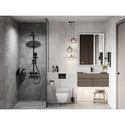 Керамогранит 16667 Ideal серый ректификат 44,8х89,8