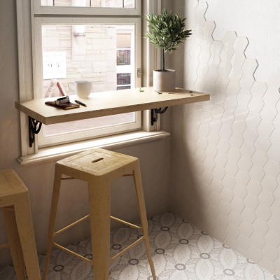 Плитка 21912 Hexagon Scale Light Grey 10,7x12,4