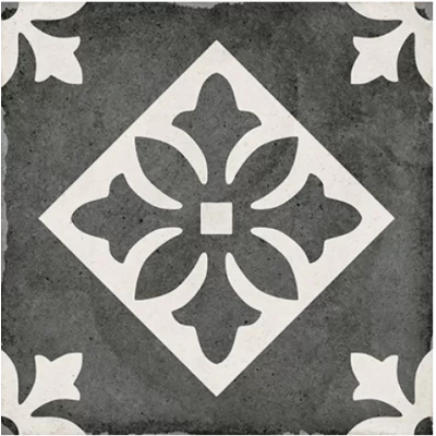 Керамогранит 24416 Art Nouveau Padua Black 20х20
