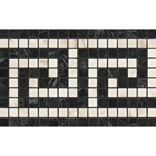 Мозаика ADRJ Marvel Noir/Cremo Greca Mosaico 18.5x30