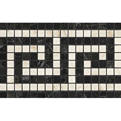 Мозаика ADRJ Marvel Noir/Cremo Greca Mosaico 18.5x30