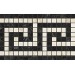 Мозаика ADRJ Marvel Noir/Cremo Greca Mosaico 18.5x30