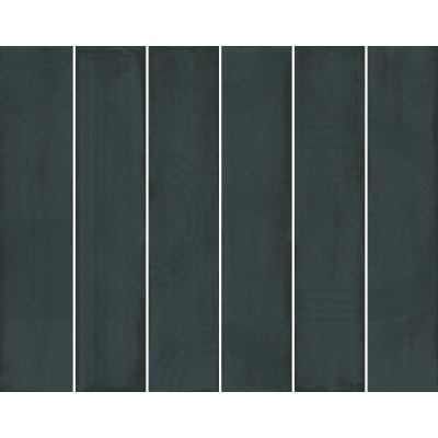 Плитка KMP3STA008RN6X Панно Мажорель зелёный тёмный глянцевый (из 6 частей 6х28,5) 36x28,5x1