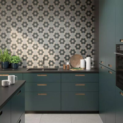 Керамогранит VT/C608/1337 Декор Агуста 1 оранжевый матовый 9,8x9,8