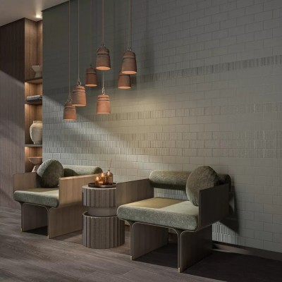 Плитка KM0715B0031N Касба зелёный матовый структура 7,4x15x0,82