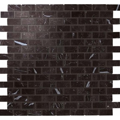 Мозаика AS35 Marvel Nero Marquina Mosaico Lappato Burattato 29.8x29.8