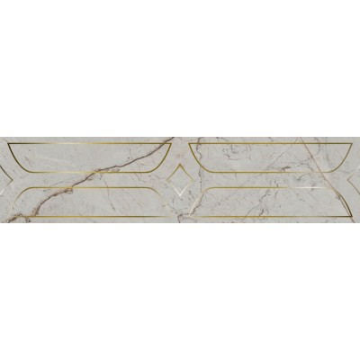 Плитка KMB3STA001BR Бордюр Ифран серый светлый глянцевый обрезной 60x14,5x0,9