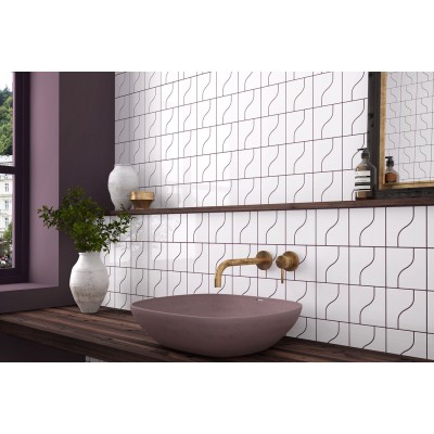 Плитка 28856 Curve White Matt 8,3x12