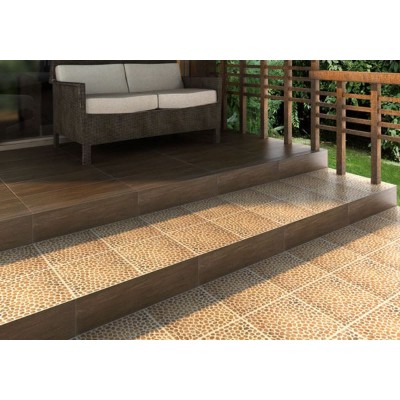 Ступени SG203400R/2 Шале коричневый обрезной керамический подступенок 60х14,5