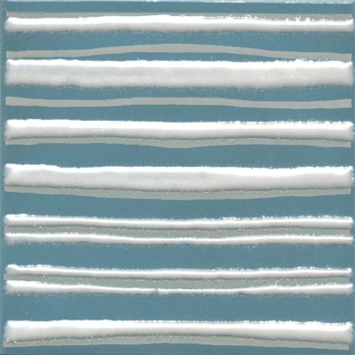 Плитка KMD3STA024GN Декор Бахия 3 бирюзовый глянцевый 9,8x9,8x0,7