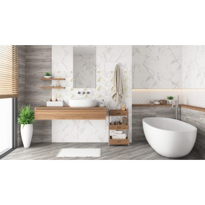 Плитка 1664-0203 Декор Диаманте листья 20х60