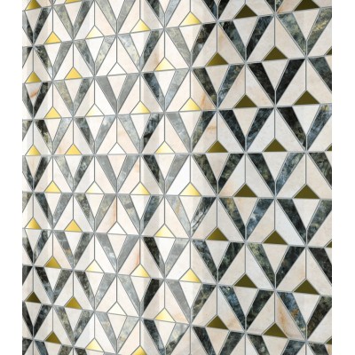 Мозаика 620110000202 Stellaris Statuario White Mosaico Diamond Lux 28x48