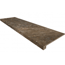Ступени Комплект Ступень BR04 Bernini Dark Brown 33x120 неполированная с бортиком + Подступенок 14,5x120
