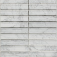 Мозаика PIX341 Bianco Carrara, Concave матовая 30х151 305х318х12