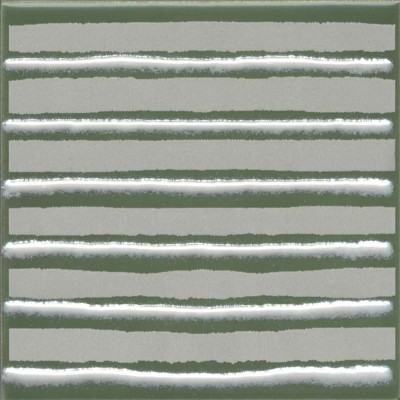 Плитка KMD3STA027GN Декор Бахия 4 зелёный глянцевый 9,8x9,8x0,7