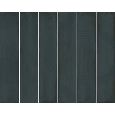 Плитка KMP3STA008RN6X Панно Мажорель зелёный тёмный глянцевый (из 6 частей 6х28,5) 36x28,5x1