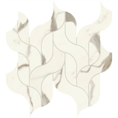 Мозаика AF8S Marvel Calacatta Sublime Mosaico Waterfall Lappato 30,5x27,7
