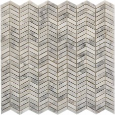 Мозаика PIX290 Bianco carrara из мрамора полированная 27x10 298х307x8