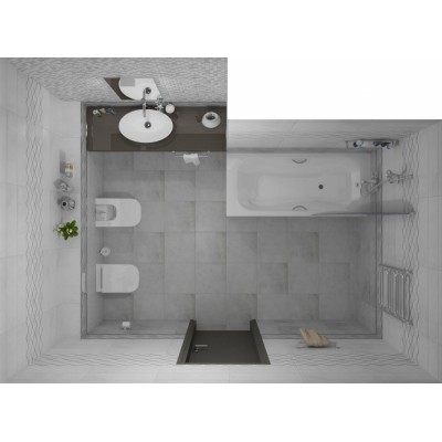 Плитка Декор Mizar Attimo тёмно-серый 17-05-07-1180-0 20х60