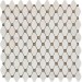 Мозаика PIX284 Bianco Dolomite, Cinderella Grey из мрамора полированная 39x24 286х295x7