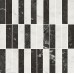 Плитка KMD2MSA003BR Декор Тубкаль мозаичный микс чёрный белый глянцевый обрезной 30x30x0,9