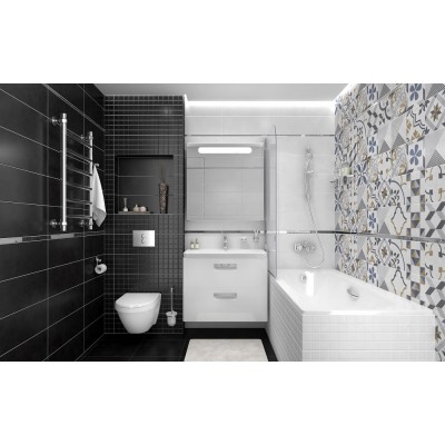 Мозаика MM60060 Декор Alabama мозаичный серый 20х60