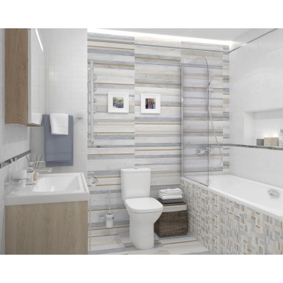 Плитка 60025 Step серый 20х60