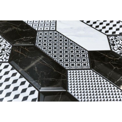 Плитка HGD/A482/35006 Декор Келуш 3 черно-белый 14х34