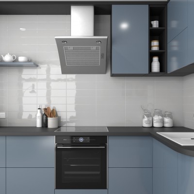 Плитка 21019 Skirting Gris Oscuro Brillo 15x15