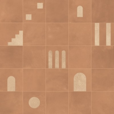 Керамогранит KH2K CottoMilano Mattone Archetipo Decoro Ultramatt / Glossy 20x20