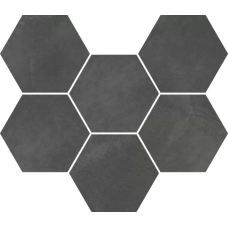 Мозаика 620110000190 Continuum Petrol Mosaico Hexagon 25x29