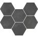 Мозаика 620110000190 Continuum Petrol Mosaico Hexagon 25x29