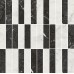 Плитка KMD2MSA003BR Декор Тубкаль мозаичный микс чёрный белый глянцевый обрезной 30x30x0,9