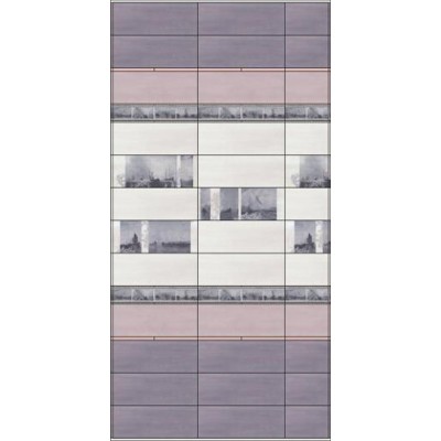 Плитка STG/A182/15010 Ньюпорт Цветы коричневый 15*40