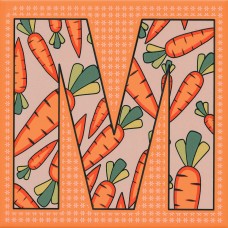 Плитка HGD/A547/5187 Декор Сад-огород Морковь матовый 20х20 20x20