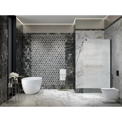 Керамогранит SG850790R/8BT Плинтус Риальто чёрный матовый обрезной 80x9,5x0,9