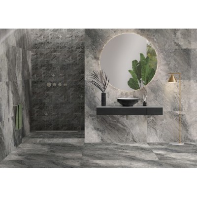 Мозаика K9513748LPR1VTE0 MarbleSet Мозаика Оробико Темный Греж 7,5х7,5 7ЛПР R9 30х30