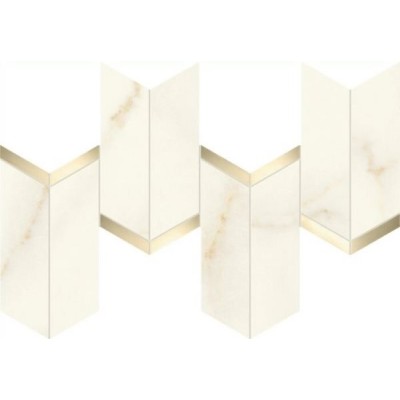 Мозаика AF8W Marvel Calacatta Apuano Mosaico Chevron Lappato 19,2x46,3