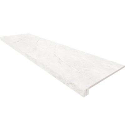 Керамогранит Подоконник угловой NL00 Nolana White Полированный без бокового выступа (правый) 33х120