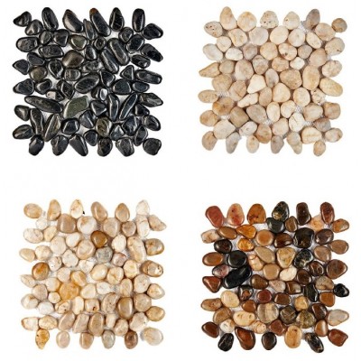 Мозаика PIX264 из гальки Blaсk stone 30.5х30.5