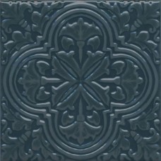 Плитка KMD3STA004BN Декор Фес бирюзовый тёмный глянцевый 15x15x0,77