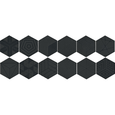 Керамогранит OS/B241/63001 Декор Агуста черный 6х5,2